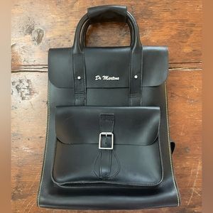 Dr.Martens Black Leather Backpack with Buckles Adjustable Straps Great Condition